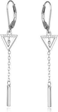 Beneto Silver earrings with zircons AGUC1975 (L)