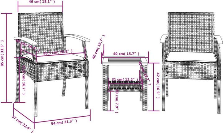 Produktbild VidaXL 10-tlg. Garten-Lounge-Set mit Kissen