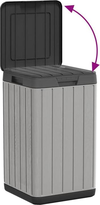 Produktbild VidaXL Outdoor-Mülltonne Grau 38x38x65 cm PP,Farbe: Grau (80 l)