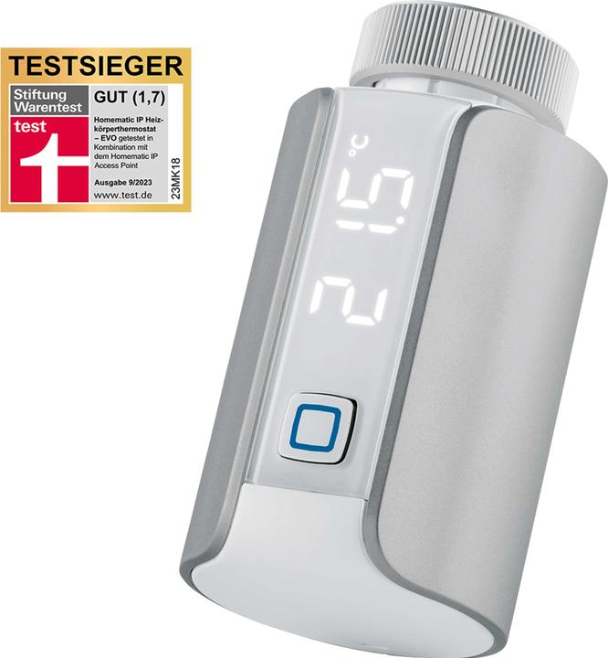 Actual product image EQ-3 Smart Home Radiator Thermostat - Evo, Silver, Digital Thermostat Heating, Control