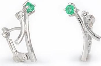 Breuning OHRSCHMUCK - E.SMARAGD/Brill. 0,05 Ct. H/si (585, - Gold)