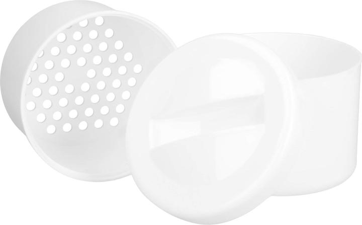 Dr. Junghans Dr.JUNGHANS Prothesenbehälter weiss mit Deckel und Einsatz, 1 St. Packung