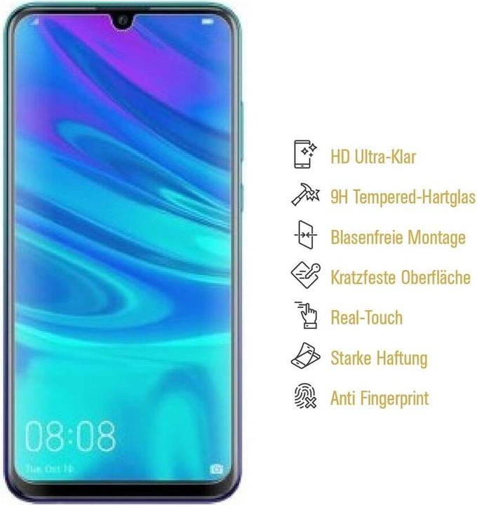 Produktbild Protectorking 1x echtes Tempered 9H Panzerhartglas 3D KLAR (1 Stück, Huawei P Smart (2020))