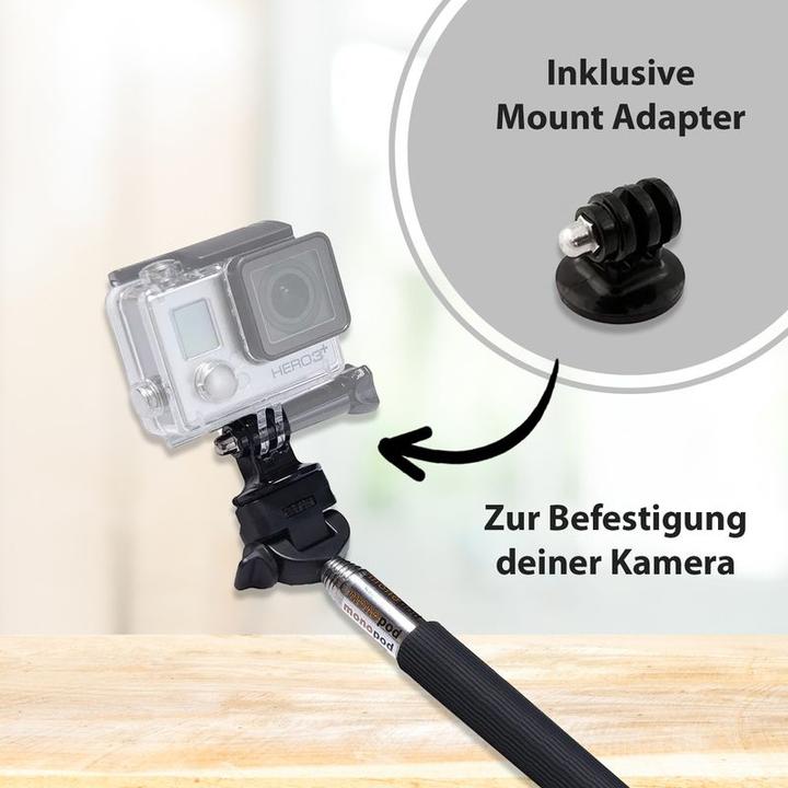 Immagine prodotto Hermex Bastone per selfie monopiede con adattatore per GoPro e Xiaomi Yi Cam