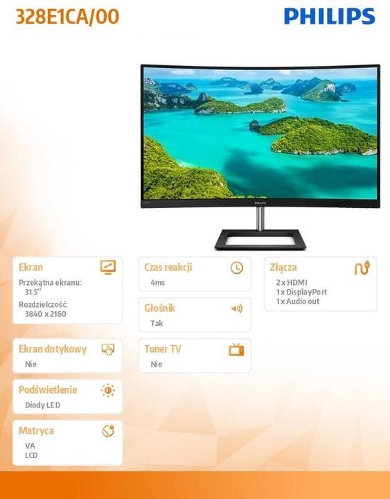 Produktbild Philips 328E1CA/00 (3840 x 2160 Pixel, 32")