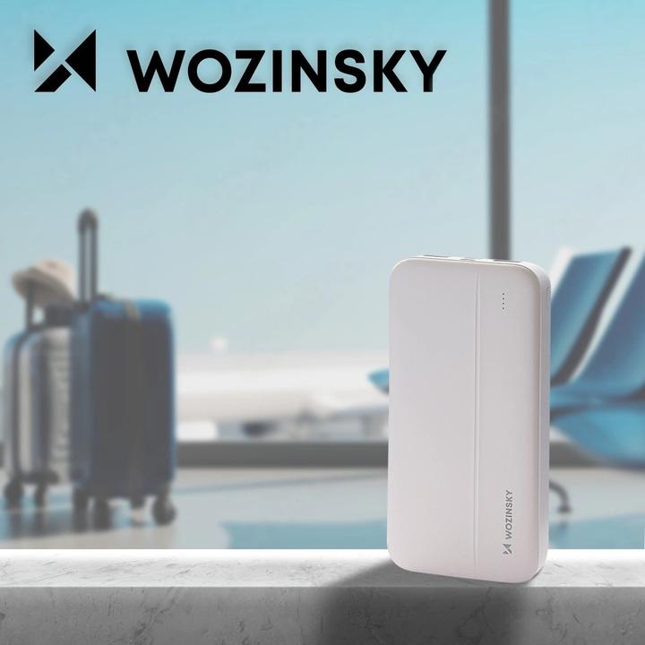 Actual product image Wozinsky powerbank Li-Po 10000mAh 2 x USB white (WPBWE1) (10000 mAh, 10 W, 10 Wh)