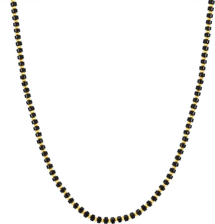 Immagine prodotto Yokoamii Catena da donna in metallo con pietra naturale in oro giallo 50,0 cm di base + 5,0 cm di estensione (Lega metallica, 50 - 55 cm)