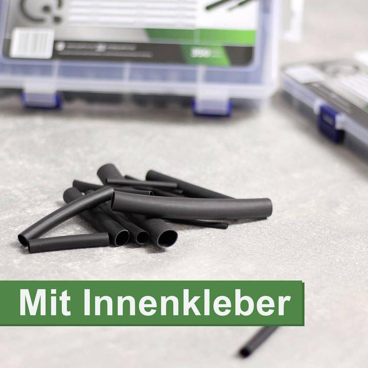 Produktbild Quadrios Premium-Schrumpfschlauch Sortiment, 100 teilig – Schrumpfrate 3:1, mit Innenkleber (100 x)