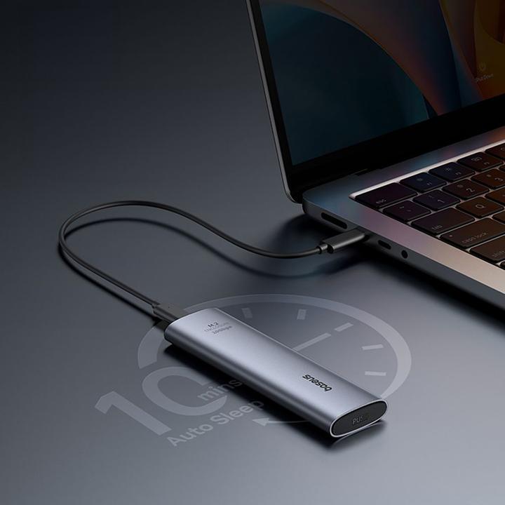 Actual product image Baseus FlyJoy Series SSD Enclosure (M.2 NVMe) Space Grey (M.2 2230)