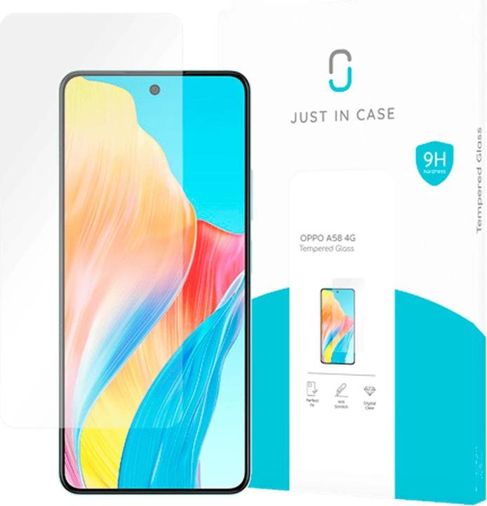 Produktbild Just in Case GehÃ¤rtetes Glas Clear Displayschutzfolie OPPO A58 (1 Stück, Oppo A58)