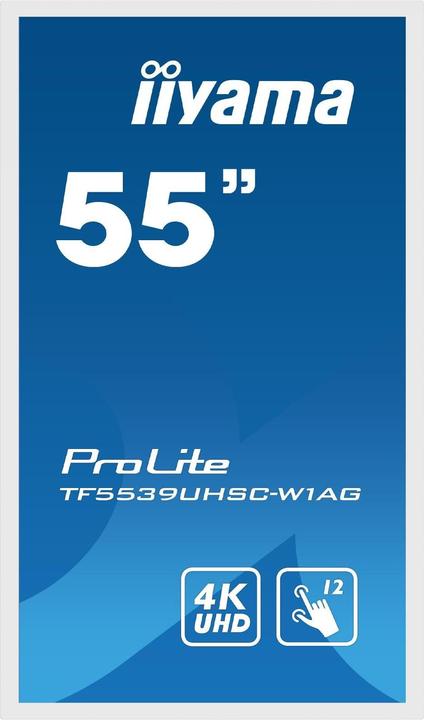 Productafbeelding iiyama 55" TF5539UHSC-W1AG Touch HDMI+DP (3840 x 2160 Pixels, 55")