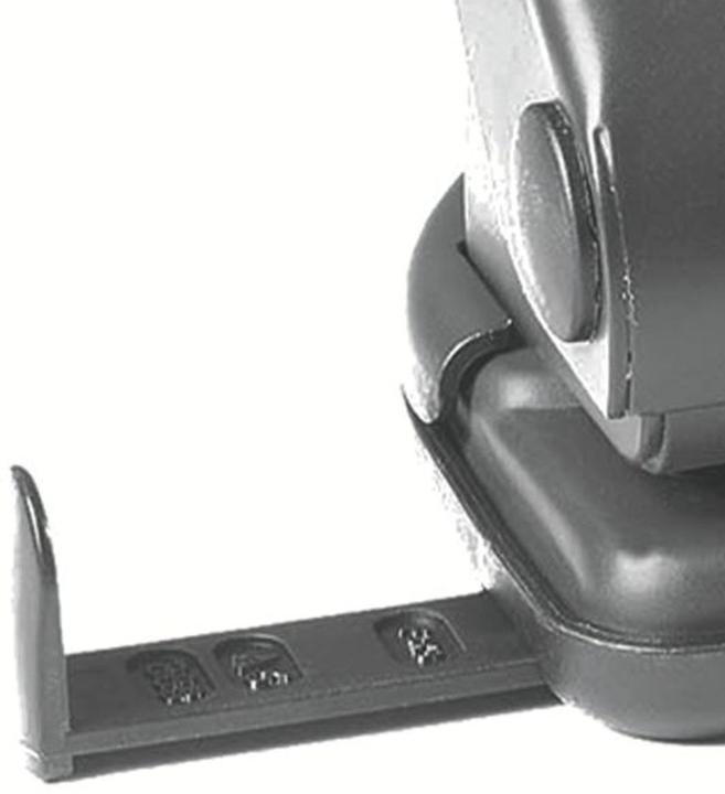 Image du produit Rexel Perforateur 4 trous V412, capacité : 12 feuilles, noir, en métal, avec perforation 80 mm, avec
