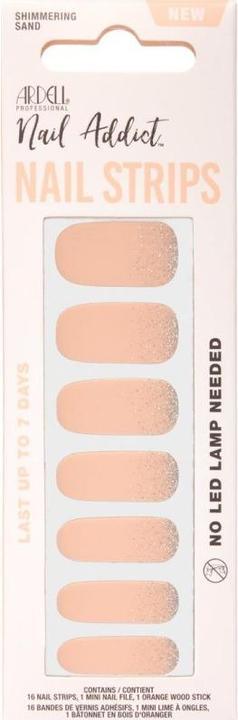 Ardell Nail Addict Nail Strips Shimmering Sand 16 Stk (Shimmering Sand)