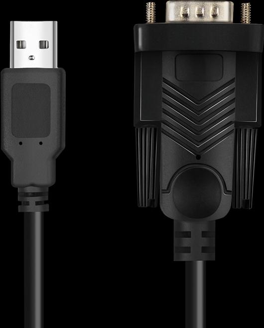 Produktbild LogiLink USB 2.0 RS232 Adapterkabel, schwarz, 1,5 m Anschlüsse: USB-A Stecker, DB9 Stecker (1.50 m)