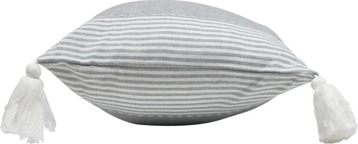 Immagine prodotto Casativo Cuscino decorativo con strisce e pom pom (30 x 50 cm)