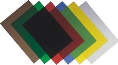 Image du produit Fellowes Feuille de couverture en PVC, rouge-transparent