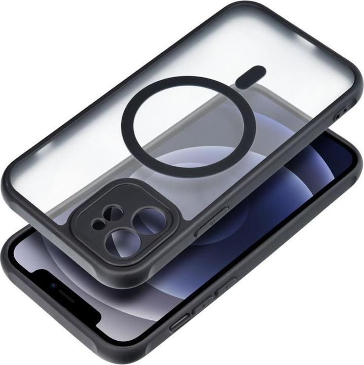 Produktbild OEM Back panel cover FULL MATTE MAG COVER case compatible with MagSafe for IPHONE 12 black (Apple iPhone 12)