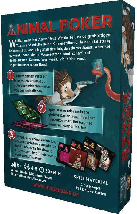 Immagine prodotto HG010 - Animal Poker, gioco di carte, per 3-5 giocatori, da 10 anni (edizione DE) (Tedesco)