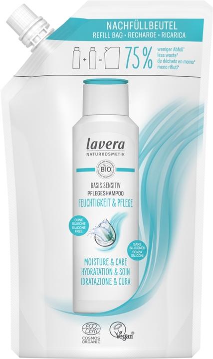 Lavera Shampoo basis sensitiv Feuchtigkeit & Pflege Nachfüllbeutel 500 ml (500 ml, Flüssiges Shampoo)