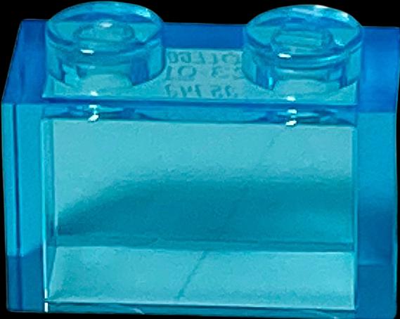 Produktbild LEGO 1x2 Steine Transparent Hellblau (3065, LEGO Zubehör)