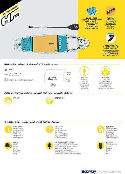 Actual product image Bestway HF SUP Set Panorama Set (10'8")