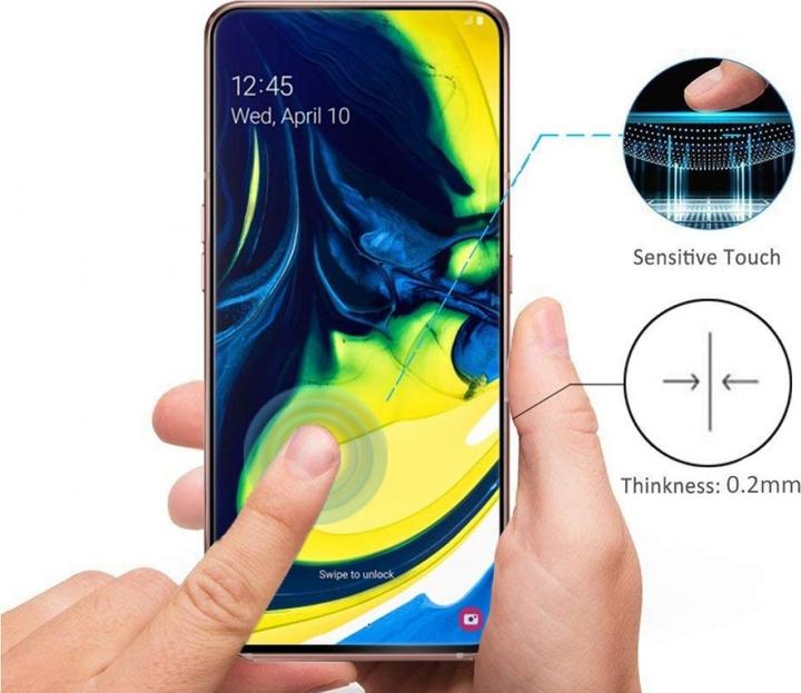 Image du produit Screenguard Samsung Galaxy A80 Full Screen Protection en verre blindé 2.5D 9H (1 pièce(s), Samsung Galaxy A80)