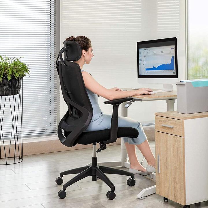 Image du produit Songmics Chaise de bureau, OBN53BK Tissu noir