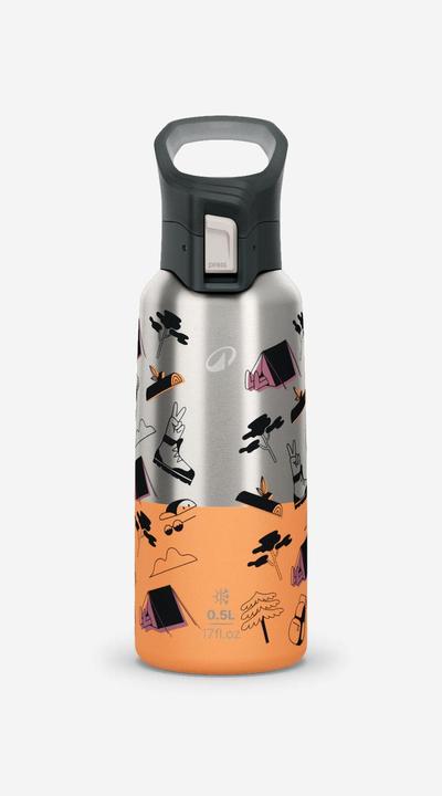 Image du produit Quechua Gourde 900 isotherme inox 0,5L bouchon à ouverture rapide pour la randonnée (0.50 l)