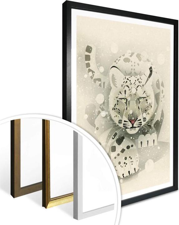 Actual product image Trenddeko Snow Leopard (30 x 40 cm)