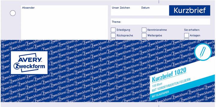Produktbild Avery Kurzbrief (100 x)