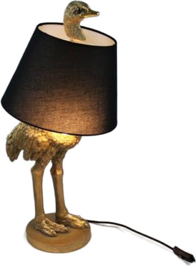 Actual product image CreaDiva Lamp Strauss Gold 69cm high (E27)