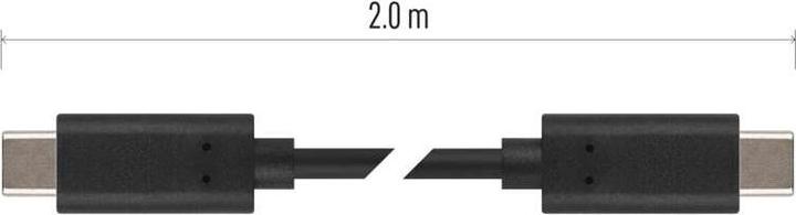 Produktbild Emos USB Kabel 2.0 C Stecker - USB C Stecker 2m, schwarz (2 m, USB 2.0, 100 W)