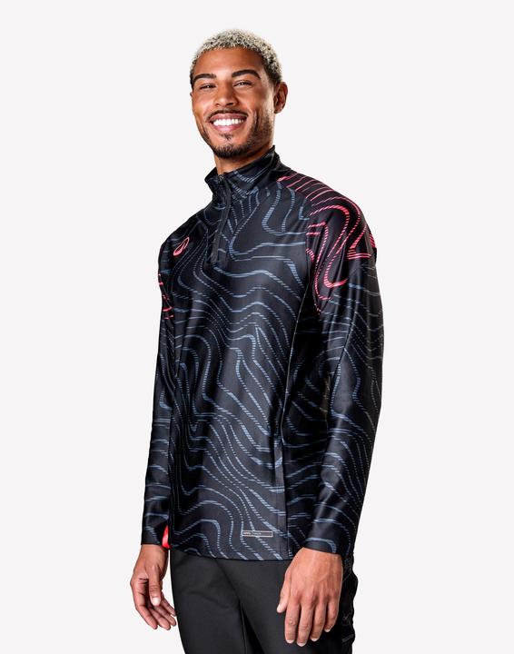 Kipsta Damen/Herren Fussball Sweatshirt 1/2 Zip - VIRALTO Wave schwarz/rosa