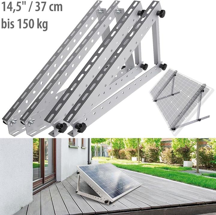Produktbild Revolt 2er-Set Verstellbare Solarpanel-Halterungen