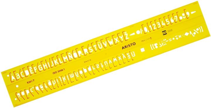 Nutritional values and ingredients Aristo Straight font template (0.70 cm)