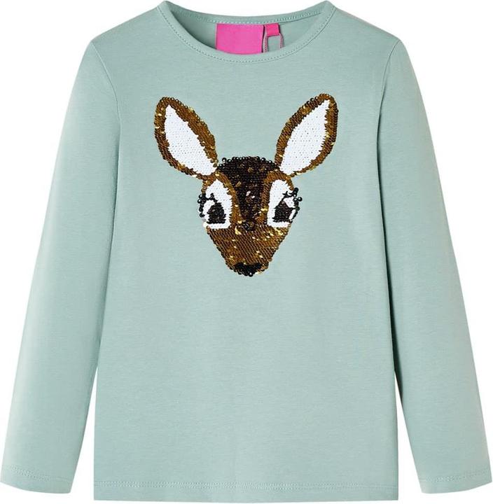 VidaXL Kinder-Langarmshirt Minzgrün 104,Material: 95 % Baumwolle (104)