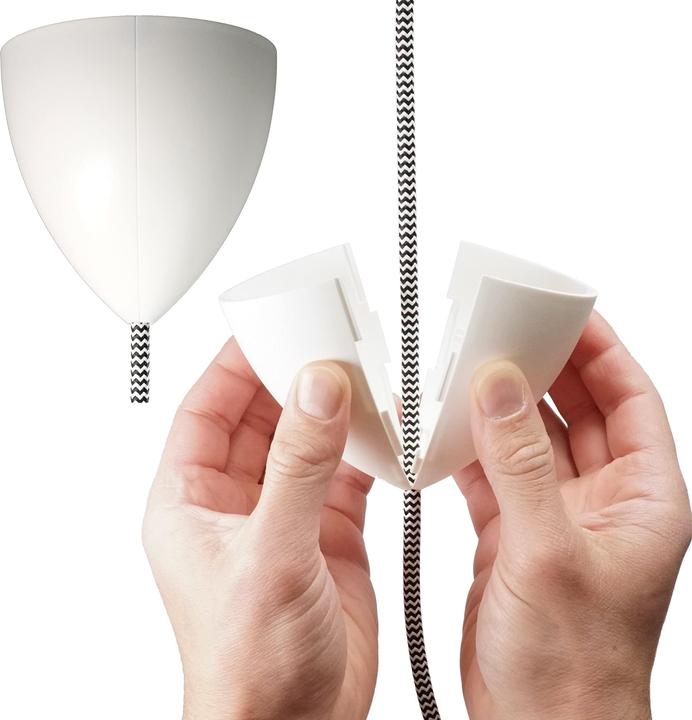 Produktbild Teknisk Belysnings Industri Baldachin 2-teilig Ø90 mm, Höhe 89 mm ABS weiss