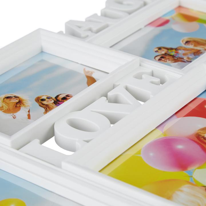 Immagine prodotto Relaxdays Portafoto multiplo Live Love Laugh (10 x 10 cm, 10 x 15 cm, 18 x 13 cm)