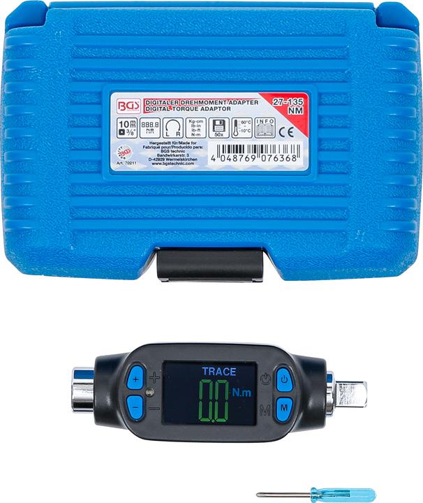 Produktbild BGS Digitaler Drehmoment-Adapter 10 mm (3/8") 27 - 135 Nm (3/8", 27 Nm, 135 Nm)