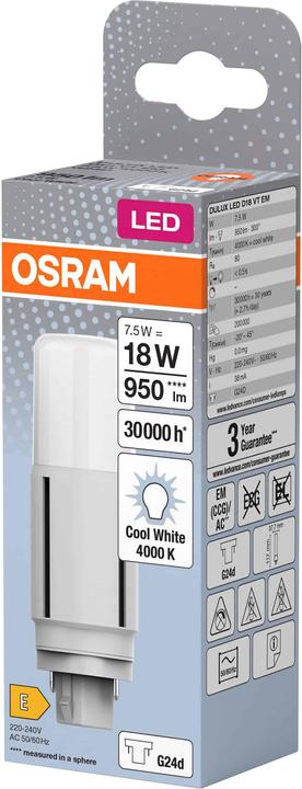 Produktbild Osram Dulux D (G24d, 7.50 W, 950 lm, 1 x, E)