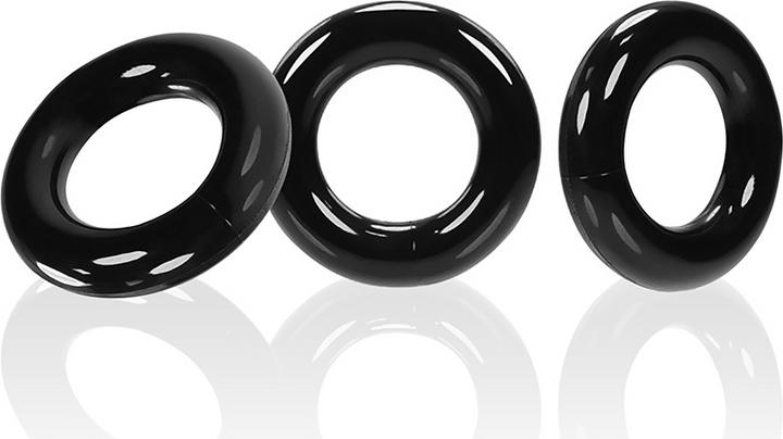 Actual product image Oxballs Willy Rings 3-pack Cockrings Black (4 cm)