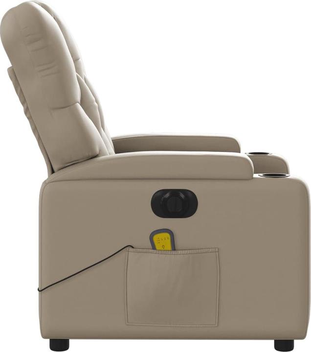 Image du produit VidaXL Fauteuil de massage Fauteuil de relaxation Fauteuil électrique Marron cappuccino