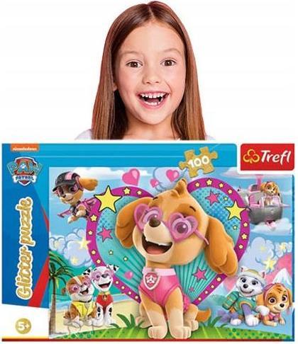 Produktbild Trefl Paw Patrol Glitzer Puzzle 100T (100 Teile)