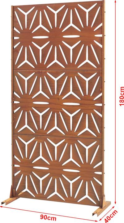 Produktbild Casa.Pro Trennwand Kilsturd Cortenstahl 180x90 cm Edelrost (180 x 90 x 40 cm)