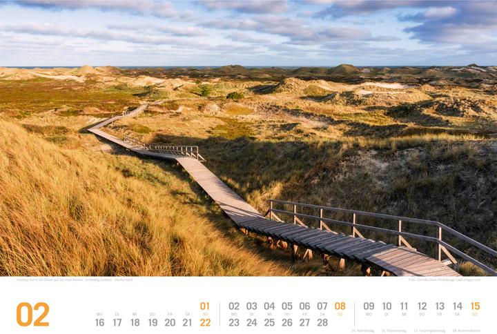Image du produit Nordsee - von Ostfriesland bis nach Sylt - ReiseLust Kalender 2026 (45 x 33 cm, Couverture rigide, Allemand)