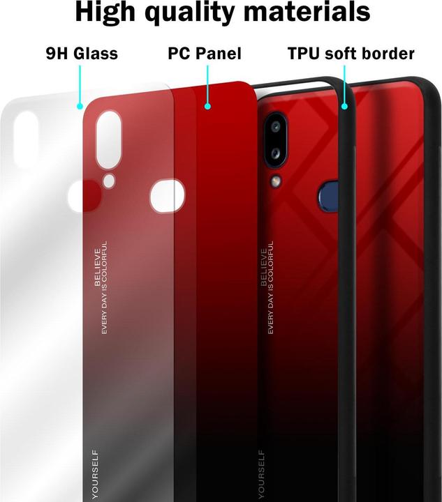 Image du produit Cadorabo Couverture en verre TPU 2 couleurs (Samsung Galaxy A10s, Samsung Galaxy M01s)