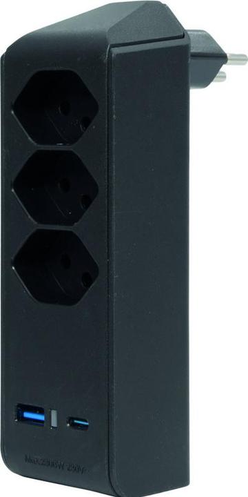 Produktbild Brennenstuhl cleverLINE Abzweigstecker (USB-A, 3-Polig, USB-C, 5 x)