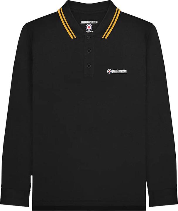 Lambretta Poloshirt Mit kontrastfarbenen Streifen Langärmlig (3XL)