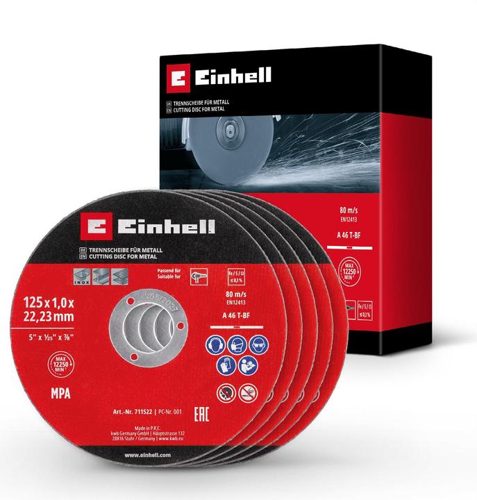 Einhell 5 Trennscheiben 125 mm