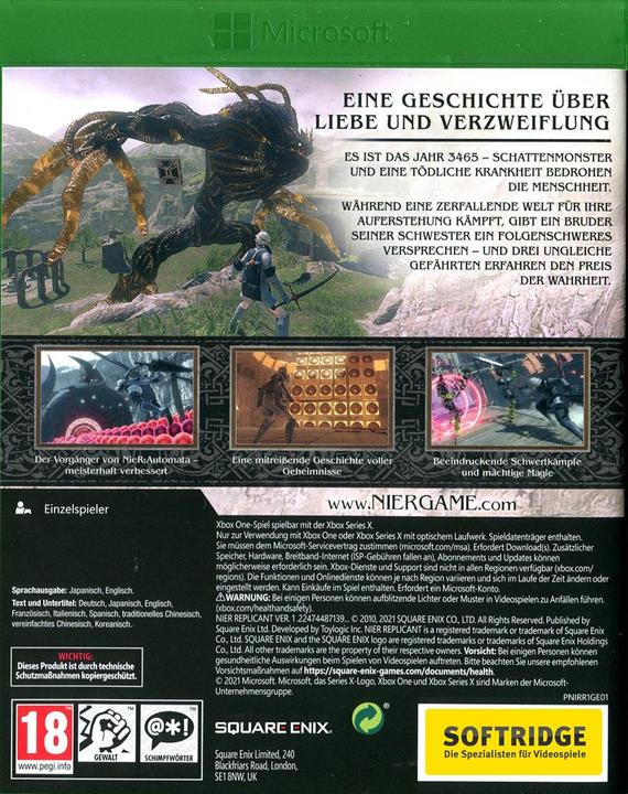 Immagine prodotto Square Enix NieR Replicant ver.1.22474487139... (Xbox One X, Xbox Series X, EN)